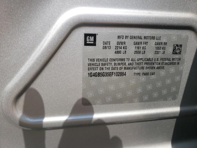 Photo 10 from auction – 2014 BUICK LACROSSE with VIN 1G4GB5G35EF102884