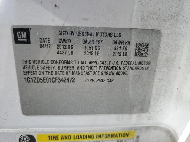 Photo 10 from auction – 2012 CHEVROLET MALIBU 2LT with VIN 1G1ZD5E01CF342472