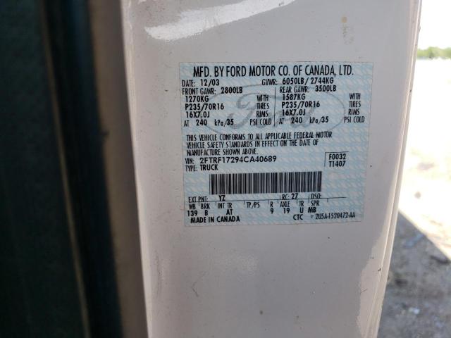 Photo 10 from auction – 2004 FORD F-150 HERI with VIN 2FTRF17294CA40689