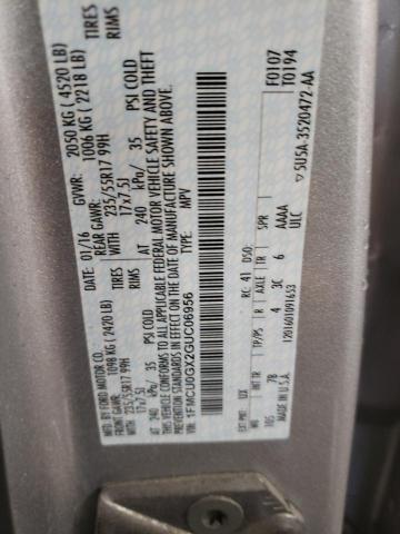 Photo 10 from auction – 2016 FORD ESCAPE SE with VIN 1FMCU0GX2GUC06956