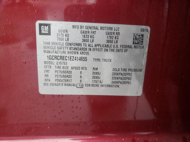 Photo 10 from auction – 2014 CHEVROLET SILVERADO with VIN 1GCRCREC1EZ414655