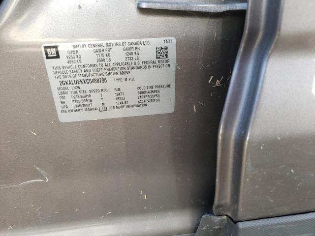 Photo 10 from auction – 2012 GMC TERRAIN SL with VIN 2GKALUEKXC6188796