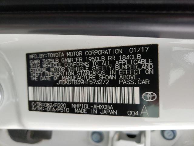 Photo 10 from auction – 2017 TOYOTA PRIUS C with VIN JTDKDTB39H1593272
