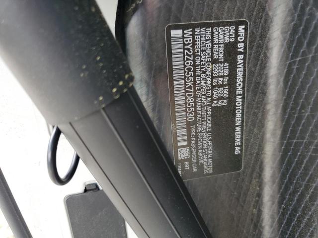 Photo 10 from auction – 2019 BMW I8 with VIN WBY2Z6C55K7D85530