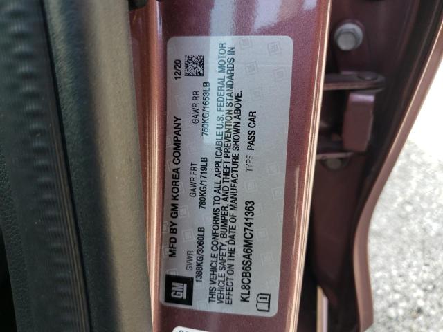 Photo 10 from auction – 2021 CHEVROLET SPARK LS with VIN KL8CB6SA6MC741363