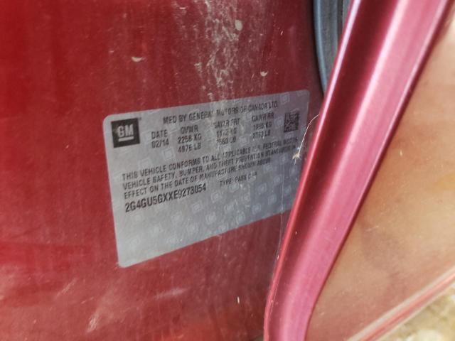 Photo 10 from auction – 2014 BUICK REGAL GS with VIN 2G4GU5GXXE9273054