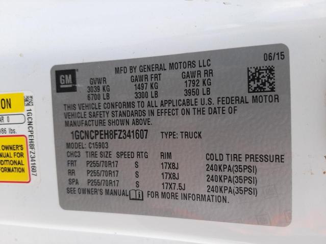 Photo 10 from auction – 2015 CHEVROLET SILVERADO with VIN 1GCNCPEH8FZ341607