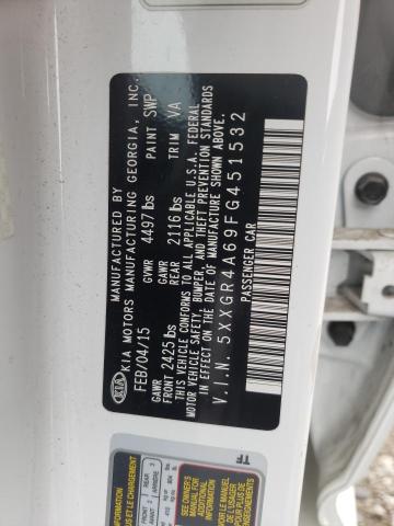 Photo 10 from auction – 2015 KIA OPTIMA SX with VIN 5XXGR4A69FG451532