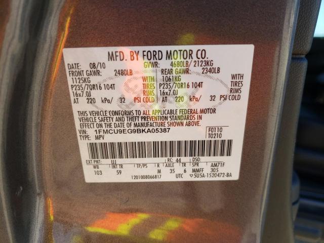 Photo 10 from auction – 2011 FORD ESCAPE LIM with VIN 1FMCU9EG9BKA05387