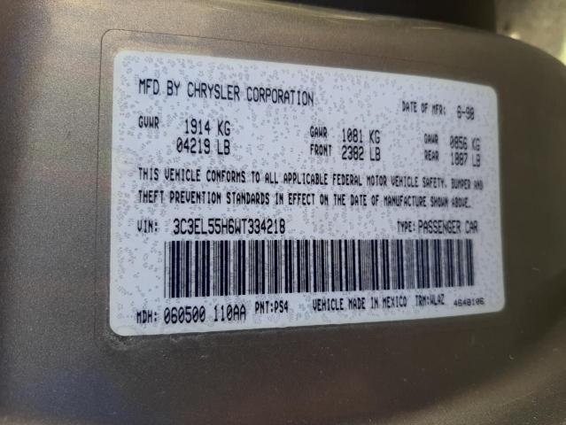 Photo 10 from auction – 1998 CHRYSLER SEBRING JX with VIN 3C3EL55H6WT334218