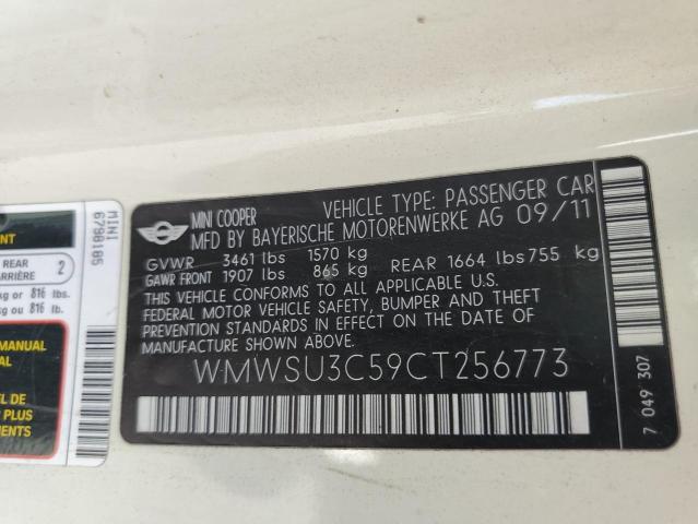 Photo 10 from auction – 2012 MINI COOPER with VIN WMWSU3C59CT256773