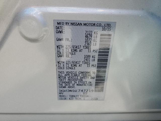 Photo 10 from auction – 2016 NISSAN ROGUE S with VIN 5N1AT2MV1GC747219
