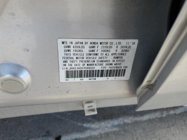 Photo 10 from auction – 2007 ACURA TSX with VIN JH4CL96807C006281