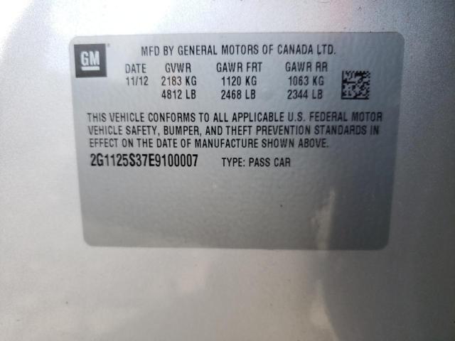 Photo 10 from auction – 2014 CHEVROLET IMPALA LT with VIN 2G1125S37E9100007