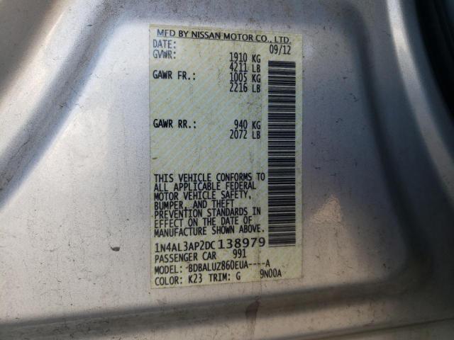 Photo 10 from auction – 2013 NISSAN ALTIMA 2.5 with VIN 1N4AL3AP2DC138979