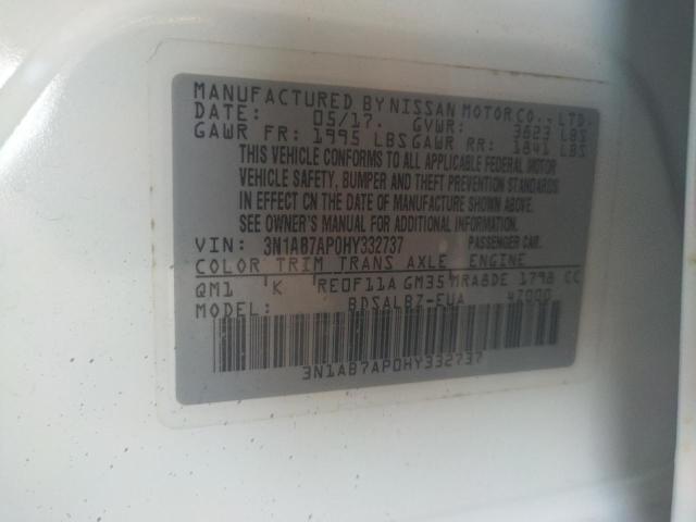 Photo 10 from auction – 2017 NISSAN SENTRA S with VIN 3N1AB7AP0HY332737