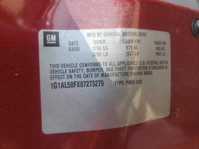 Photo 10 from auction – 2008 CHEVROLET COBALT LT with VIN 1G1AL58FX87273279