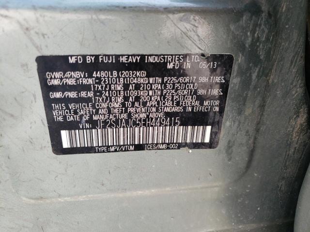 Photo 10 from auction – 2014 SUBARU FORESTER 2 with VIN JF2SJAJC5EH449415