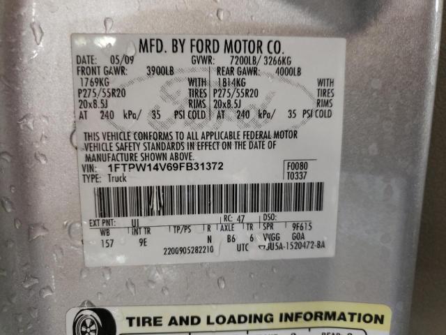 Photo 10 from auction – 2009 FORD F150 SUPER with VIN 1FTPW14V69FB31372
