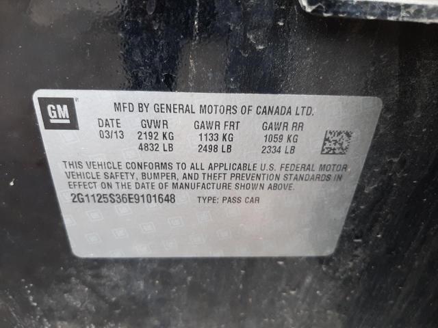Photo 10 from auction – 2014 CHEVROLET IMPALA LT with VIN 2G1125S36E9101648