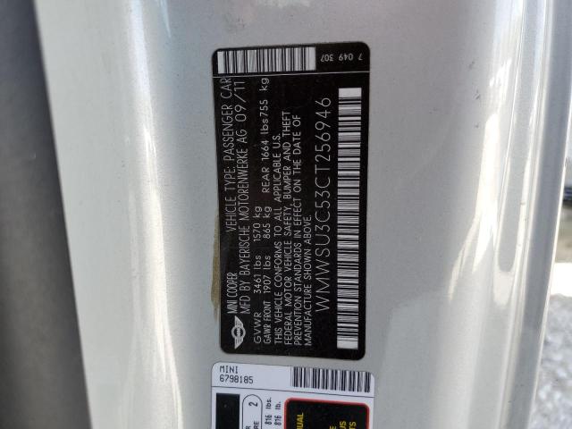 Photo 10 from auction – 2012 MINI COOPER with VIN WMWSU3C53CT256946