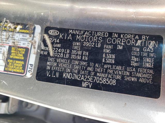 Photo 10 from auction – 2014 KIA SOUL with VIN KNDJN2A25E7058508