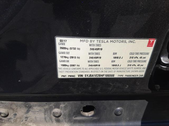 Photo 10 from auction – 2017 TESLA MODEL S with VIN 5YJSA1E28HF186566