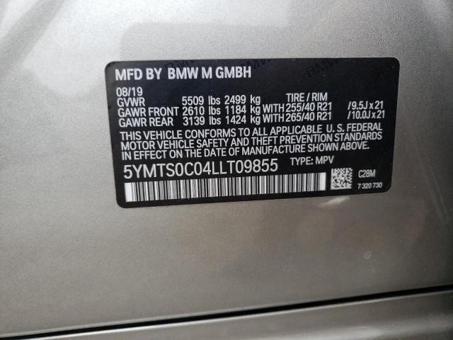 Photo 10 from auction – 2020 BMW X3 M COMPE with VIN 5YMTS0C04LLT09855