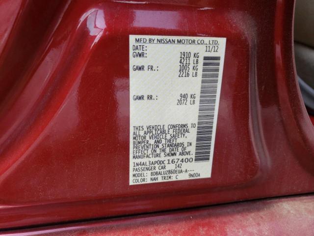 Photo 10 from auction – 2013 NISSAN ALTIMA 2.5 with VIN 1N4AL3AP0DC167400
