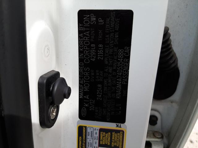 Photo 10 from auction – 2013 KIA OPTIMA LX with VIN KNAGM4A74D5354888