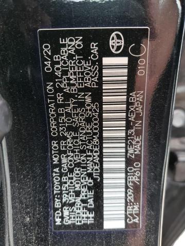 Photo 10 from auction – 2021 TOYOTA COROLLA LE with VIN JTDEAMDE8MJ000425