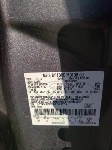 Photo 10 from auction – 2011 FORD F150 SUPER with VIN 1FTFX1EF2BFD15763