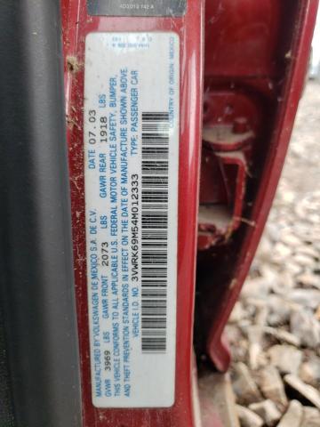 Photo 10 from auction – 2004 VOLKSWAGEN JETTA with VIN 3VWRK69M54M012333