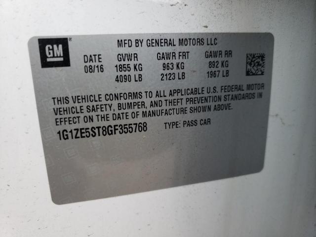 Photo 10 from auction – 2016 CHEVROLET MALIBU LT with VIN 1G1ZE5ST8GF355768