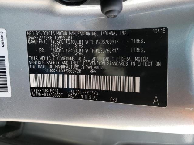 Photo 10 from auction – 2015 TOYOTA SIENNA LE with VIN 5TDKK3DC4FS666728