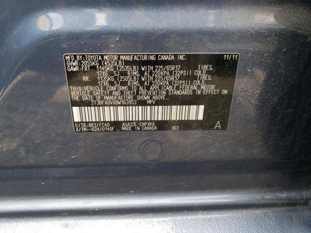 Photo 10 from auction – 2011 TOYOTA RAV4 with VIN 2T3BF4DVXBW163953