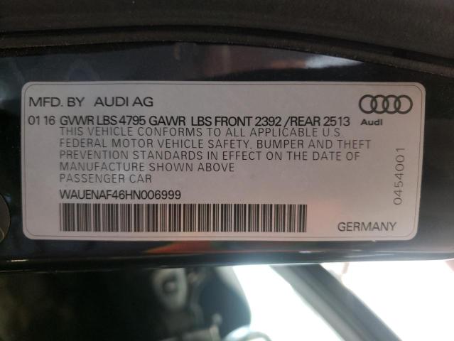 Photo 10 from auction – 2017 AUDI A4 PREMIUM with VIN WAUENAF46HN006999
