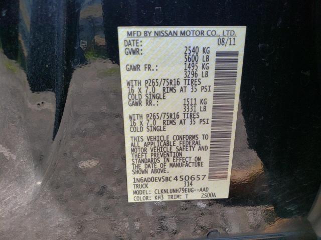 Photo 10 from auction – 2011 NISSAN FRONTIER S with VIN 1N6AD0EV5BC450657