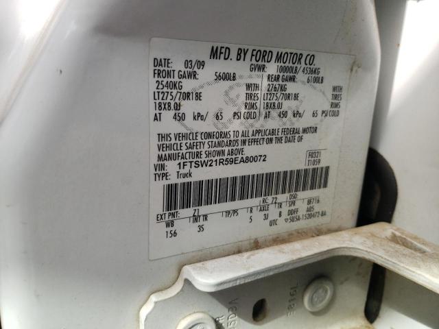 Photo 10 from auction – 2009 FORD F250 SUPER with VIN 1FTSW21R59EA80072