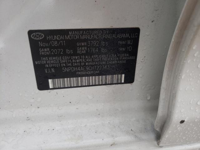 Photo 10 from auction – 2012 HYUNDAI ELANTRA GL with VIN 5NPDH4AE9CH122343