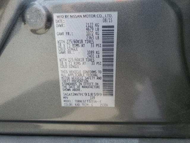 Photo 10 from auction – 2015 NISSAN ROGUE S with VIN 5N1AT2MV7FC918599