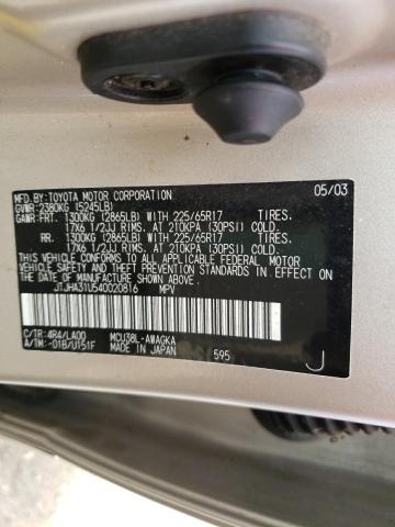 Photo 10 from auction – 2004 LEXUS RX 330 with VIN JTJHA31U540020816