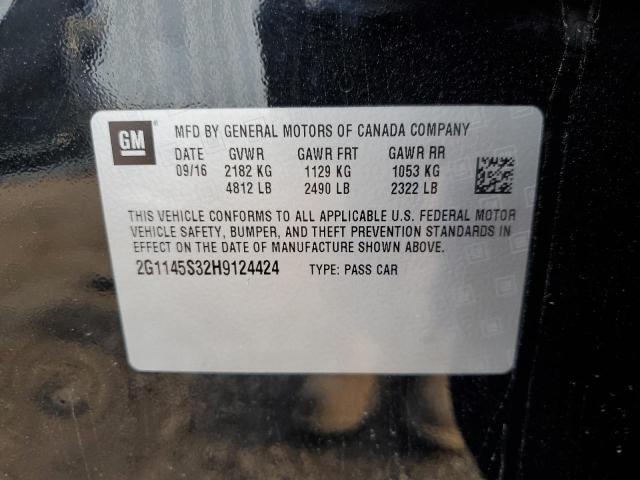 Photo 10 from auction – 2017 CHEVROLET IMPALA PRE with VIN 2G1145S32H9124424
