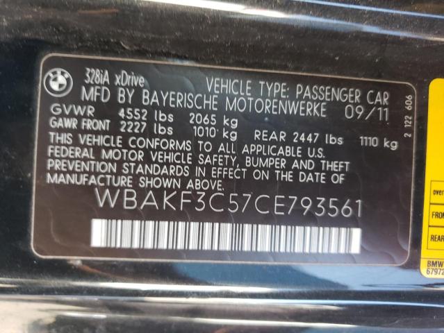 Photo 10 from auction – 2012 BMW 328 XI with VIN WBAKF3C57CE793561