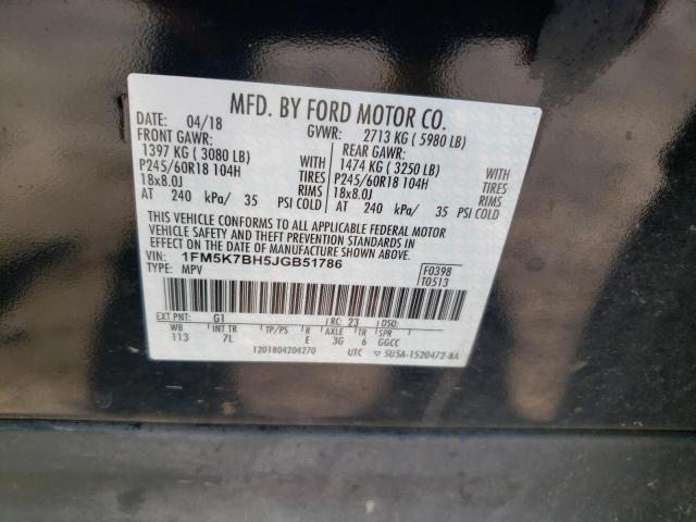 Photo 10 from auction – 2018 FORD EXPLORER with VIN 1FM5K7BH5JGB51786