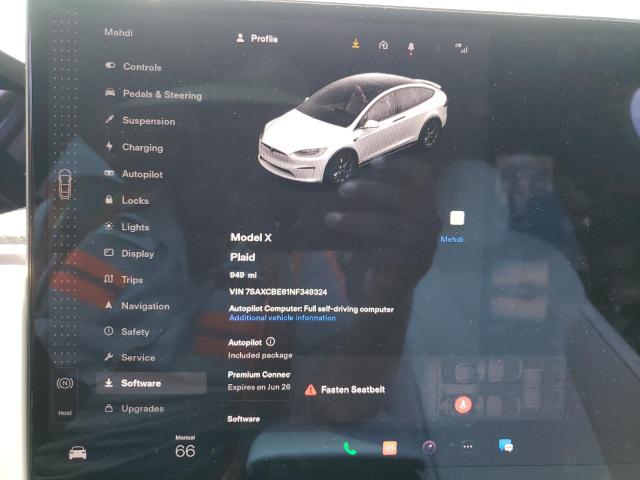 Photo 8 from auction – 2022 TESLA MODEL X with VIN 7SAXCBE61NF349324
