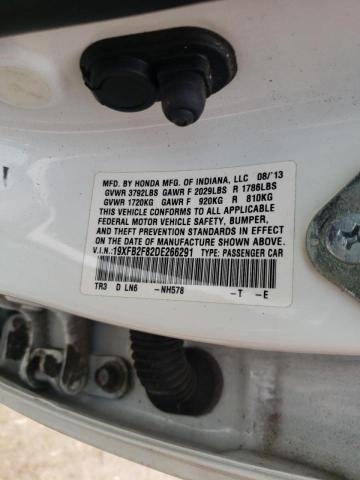 Photo 10 from auction – 2013 HONDA CIVIC EX with VIN 19XFB2F82DE266291