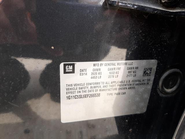 Photo 10 from auction – 2014 CHEVROLET MALIBU 1LT with VIN 1G11C5SL6EF266538