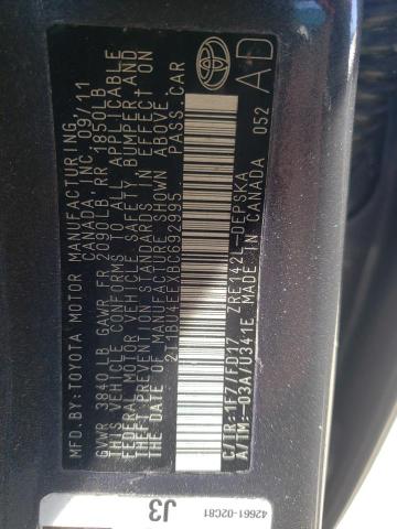 Photo 10 from auction – 2011 TOYOTA COROLLA BA with VIN 2T1BU4EEXBC692995