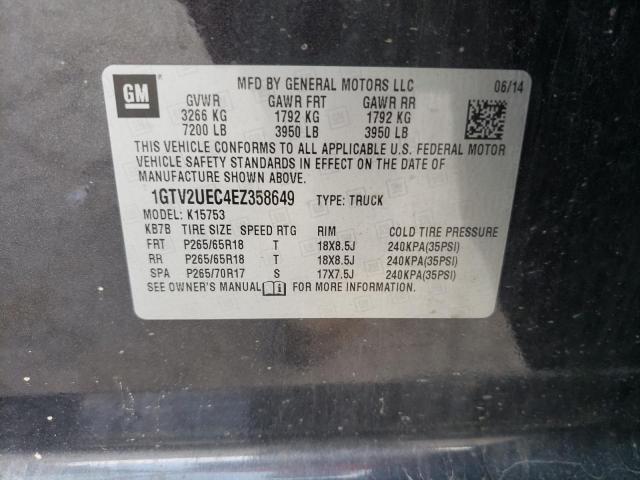 Photo 10 from auction – 2014 GMC SIERRA K15 with VIN 1GTV2UEC4EZ358649